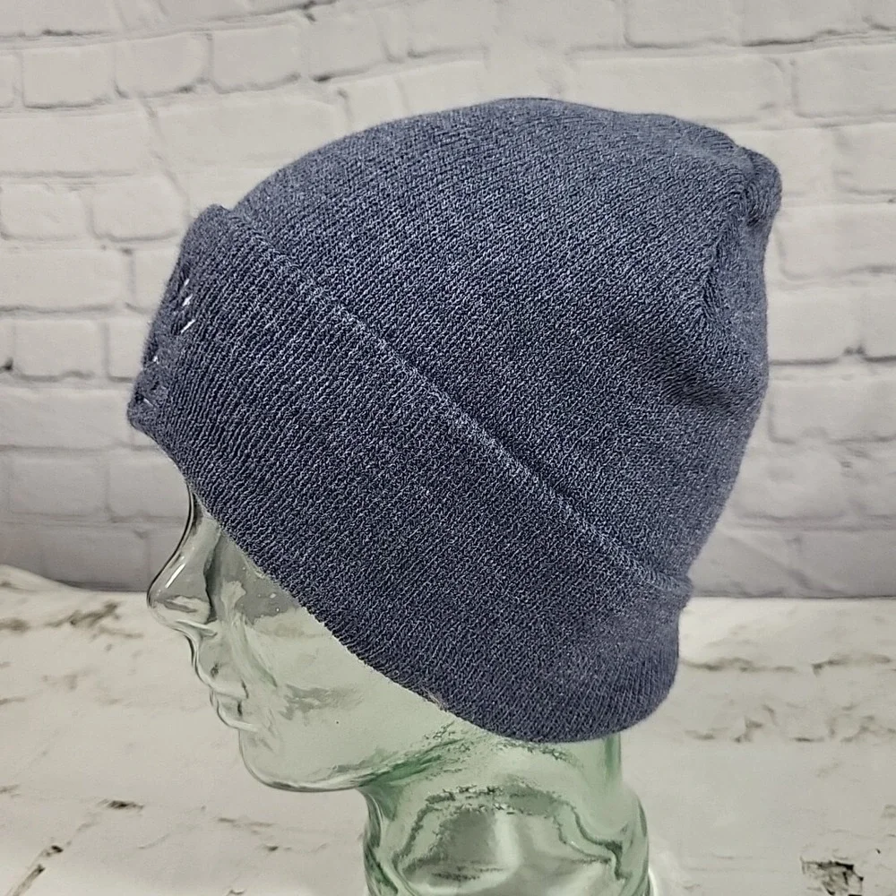 Upper Left PNW Pacific Northwest Oregon Blue Knit Beanie Hat Cap